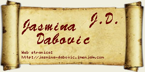Jasmina Dabović vizit kartica